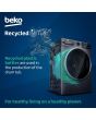 Beko BMN3WT3841S Silver 8Kg/ 1400 Rpm Washing Machine