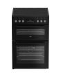 Beko EDC6731K Black 60Cm Double Oven Electric Cooker With Vitoceramic Hob