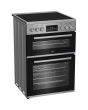 Beko EDC6731S Silver 60Cm Double Oven Electric Cooker With Vitroceramic Hob