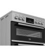 Beko EDC6731S Silver 60Cm Double Oven Electric Cooker With Vitroceramic Hob