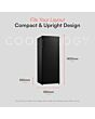 Cookology CTFR235BK Black 55Cm Wide Tall Larder Fridge