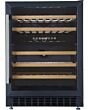 Cookology CWC605BK Black 59.5Cm Wide Dual Zone Wine Cooler -46 Bottles