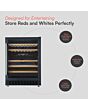 Cookology CWC605BK Black 59.5Cm Wide Dual Zone Wine Cooler -46 Bottles