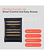 Cookology CWC605BK Black 59.5Cm Wide Dual Zone Wine Cooler -46 Bottles