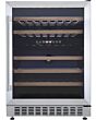 Cookology CWC605SS Stainless Steel 59.5Cm Wide Dual Zone Wine Cooler- 46 Bottles