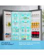 Fridgemaster MS91558DES Silver 91.1 Cm Wide No Frost Side By Side Fridge Freezer With 60/40 Split