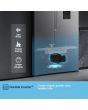Fridgemaster MS91558DES Silver 91.1 Cm Wide No Frost Side By Side Fridge Freezer With 60/40 Split