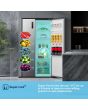 Fridgemaster MS91558DES Silver 91.1 Cm Wide No Frost Side By Side Fridge Freezer With 60/40 Split