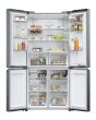 Haier HCR5919EHMB Brushed Black 90CM American Style Frost Free Fridge Freezer With Plumbed Water Dispenser and 60/40 Split