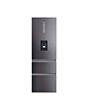 Haier HTW5618EWMP Dark Inox 59.5Cm 60/40 Frost Free Fridge Freezer With Non Plumbed Water Dispenser
