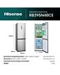 Hisense RB395N4BCE Stainless Steel 59.5 Cm Wide Total No Frost Fridge Freezer With 60/40 Split