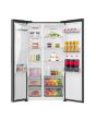 Hisense RS5P528STBE Black 91Cm Wide Pure Flat Total No Frost Fridge Freezer With Non Plumbed Water A