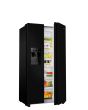 Hisense RS694N4TBE 91CM Black American Style Frost Free Fridge Freezer with Non Plumbed Water and Ice Dispenser