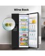 Hisense RS694N4TBE 91CM Black American Style Frost Free Fridge Freezer with Non Plumbed Water and Ice Dispenser