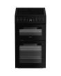 Hotpoint HDE5VDCB Black 50Cm Double Oven Electric Cooker With Ceramic Hob