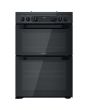 Hotpoint HDM67G0CMB Black 60Cm Gas Double Oven Cooker With Lpg Jets