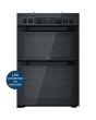 Hotpoint HDM67G0CMB Black 60Cm Gas Double Oven Cooker With Lpg Jets