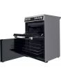 Hotpoint HDM67V8D2CX Inox 60Cm Wide Double Fan Oven Electric Cooker