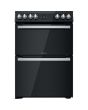 Hotpoint HDT67V9H2CB Black 60Cm Double Oven Electric Cooker With Ceramic Hob