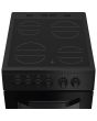 Hotpoint HTE5VCB Black 50Cm Wide Twin Cavity Electric Cooker With Ceramic Hob