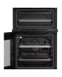 Hotpoint HTE5VCB Black 50Cm Wide Twin Cavity Electric Cooker With Ceramic Hob