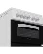 Hotpoint HTE5VCW White 50Cm Twin Cavity Electric Cooker With Ceramic Hob