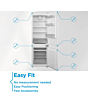 Midea MDRE379FGE01D 54Cm 70/30 White Built In Fridge Freezer