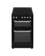 New World NWMID53CB Black 50Cm Twin Cavity Electric Cooker