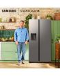 Samsung RS70F64KETEU Silver 91Cm Wide Side By Side Fridge Freezer With Plumbed Water Dispenser