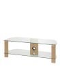 TTAP Vision TV Stand in Oak, 1200 mm, Clear