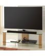 TTAP Vision TV Stand in Oak, 1200 mm, Clear