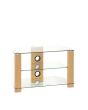 TTAP L630-600-30C Vision 600Mm TV Stand In Light Oak With Glass For TVs UP TO 40inch