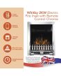 Warmlite WL45048 Chrome Whitby 2Kw Electric Inset Fire With Remote