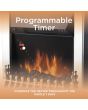 Warmlite WL45048 Chrome Whitby 2Kw Electric Inset Fire With Remote