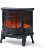 Warmlite WL46017 1.8Kw Black Bath Log Effect Stove Fire