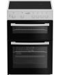 Zenith ZE605W White 60Cm Twin Cavity Electric Cooker With Ceramic Hob