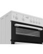 Zenith ZE605W White 60Cm Twin Cavity Electric Cooker With Ceramic Hob