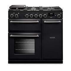 Aga Rangemaster AURA90DFP/19324 Charcoal Black 90Cm Dual Fuel Range Cooker