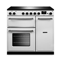 Aga Rangemaster AURA90EIP/19283 White 90Cm Electric Range Cooker With Induction Hob