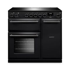 Aga Rangemaster AURA90EIP/19284 Black 90Cm Electric Range Cooker With Induction Hob
