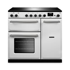 Aga Rangemaster AURA90EIP/19331 White 90Cm Electric Range Cooker With Induction Hob