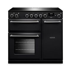 Aga Rangemaster AURA90EIP/19332 Charcoal Black 90Cm Electric Range Cooker With Induction Hob