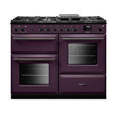 Aga Rangemaster AURO110DF/19314 Plum 110Cm Aura Dual Fuel Rangemaster With Onyx Trim