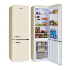 Amica FKR29653C 55Cm Cream Static Fridge Freezer With 60/40 Split