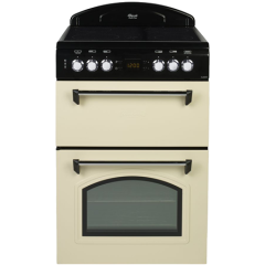 Beko Leisure CLA60CEC 60Cm Double Electric Oven Cooker With Ceramic Hob in cream