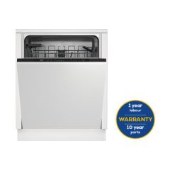Beko DIN15C20 Fully Integrated Dishwasher With 14 Places