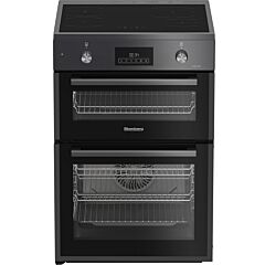 Blomberg HIRN651N Anthracite 60Cm Double Oven Electric Cooker With Induction Hob