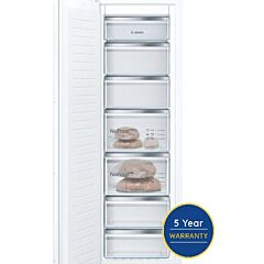 Bosch GIN81VEE0G Built In 55.8Cm Wide No Frost Freezer With Fixed Door Hinges