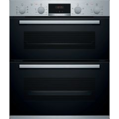 Bosch NBS533BS0B Stainless Steel Series 4 Built Under Double Oven With 3D Hot Air