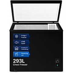 Cookology CCFZ300BK Black 293L Chest Freezer W106.5